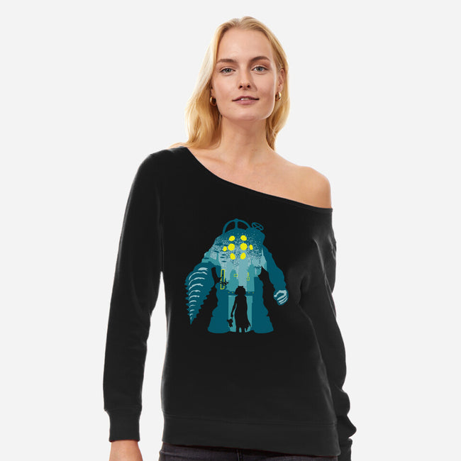 Welcome To Rapture-Womens-Off Shoulder-Sweatshirt-dalethesk8er