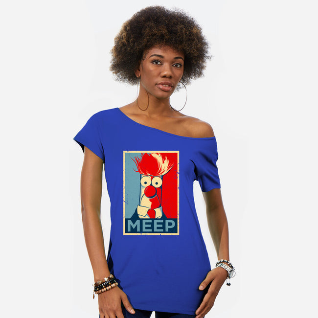 Vote Meep-Womens-Off Shoulder-Tee-drbutler