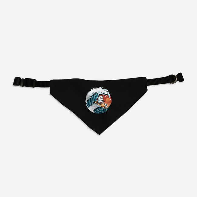 Surfing Panda-Dog-Adjustable-Pet Collar-erion_designs