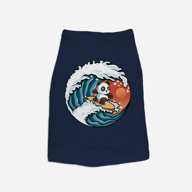 Surfing Panda-Cat-Basic-Pet Tank-erion_designs