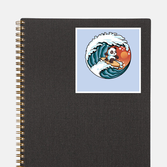 Surfing Panda-None-Glossy-Sticker-erion_designs