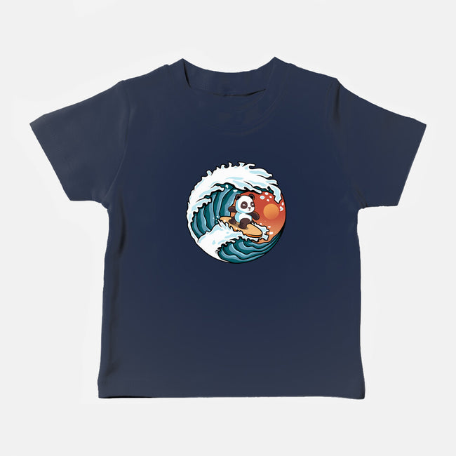 Surfing Panda-Baby-Basic-Tee-erion_designs