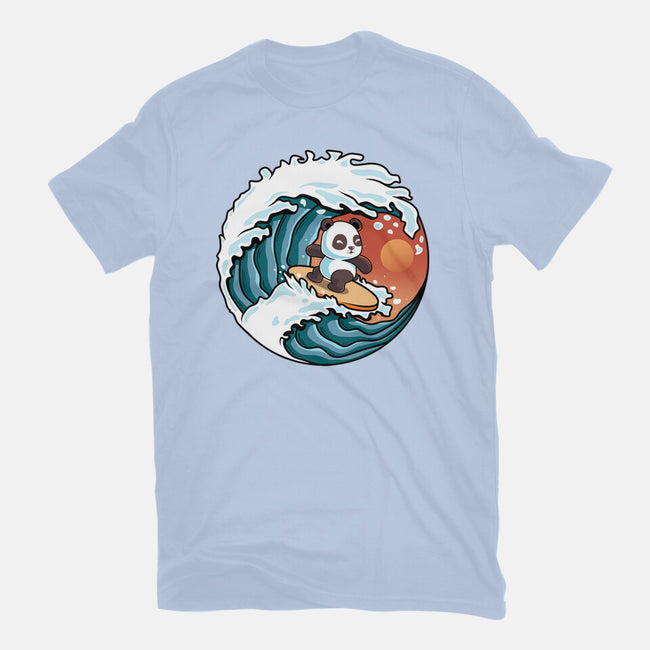 Surfing Panda-Unisex-Basic-Tee-erion_designs