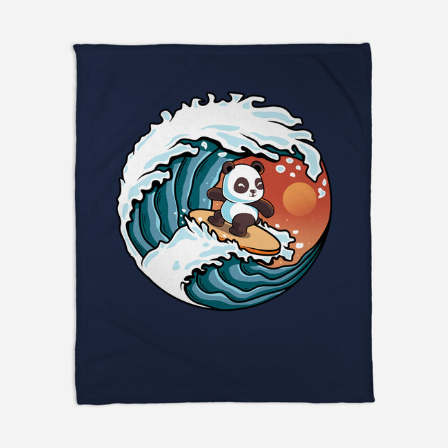 Surfing Panda-None-Fleece-Blanket-erion_designs