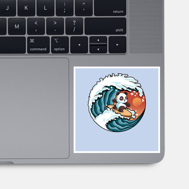 Surfing Panda-None-Glossy-Sticker-erion_designs