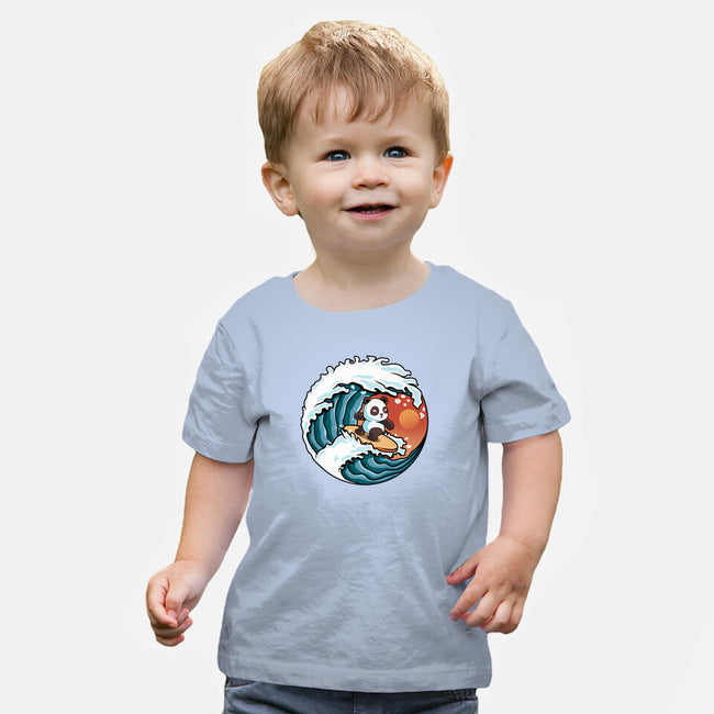 Surfing Panda-Baby-Basic-Tee-erion_designs