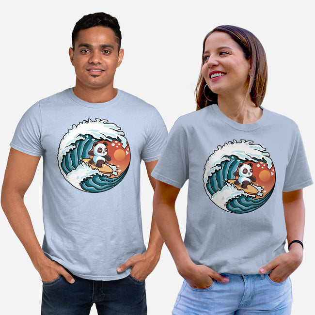 Surfing Panda-Unisex-Basic-Tee-erion_designs