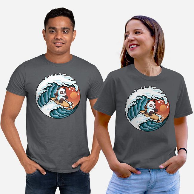 Surfing Panda-Unisex-Basic-Tee-erion_designs