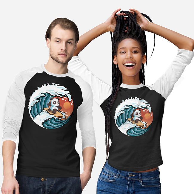 Surfing Panda-Unisex-Baseball-Tee-erion_designs