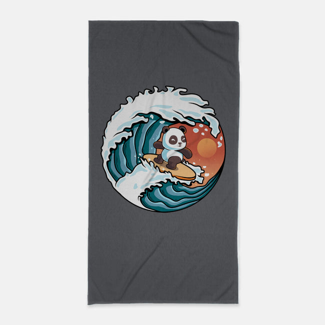 Surfing Panda-None-Beach-Towel-erion_designs