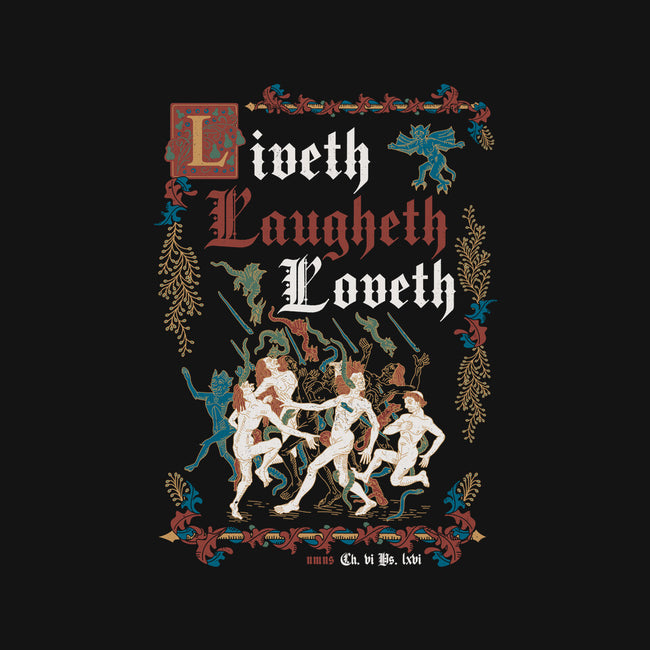 Live Laugh Love Medieval Style-Unisex-Kitchen-Apron-Nemons