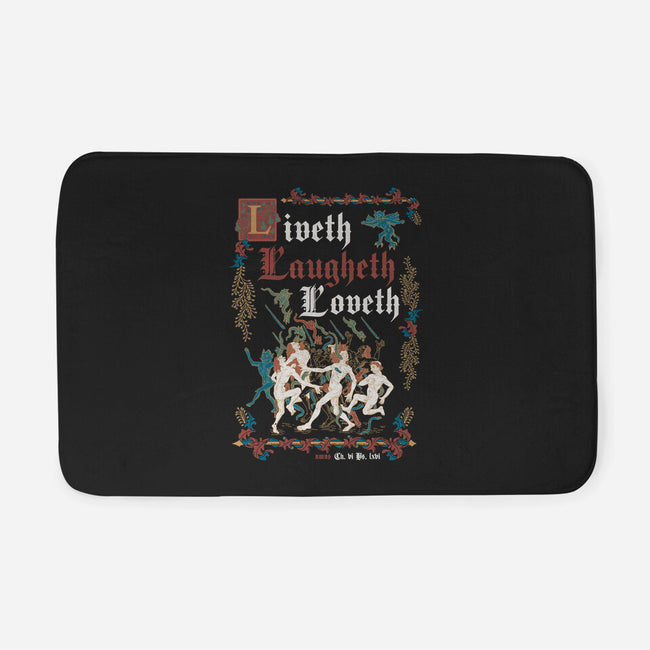 Live Laugh Love Medieval Style-None-Memory Foam-Bath Mat-Nemons