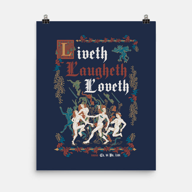 Live Laugh Love Medieval Style-None-Matte-Poster-Nemons