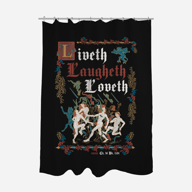 Live Laugh Love Medieval Style-None-Polyester-Shower Curtain-Nemons