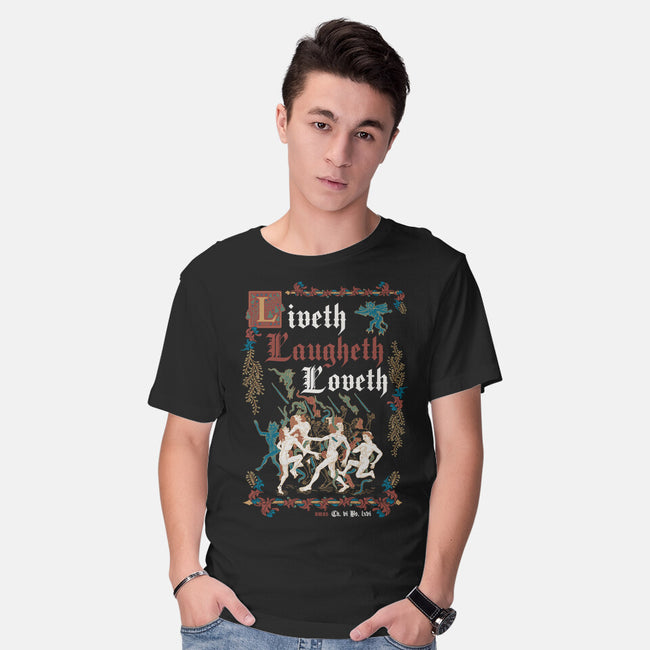 Live Laugh Love Medieval Style-Mens-Basic-Tee-Nemons