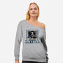 Free Mouse-Womens-Off Shoulder-Sweatshirt-Raffiti