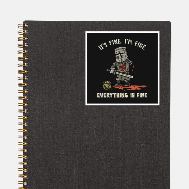 Everything Tis Fine-None-Glossy-Sticker-kg07