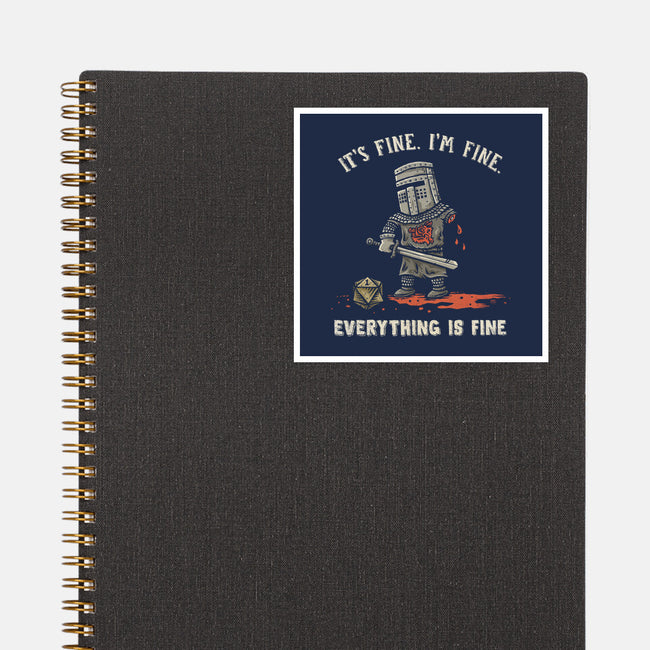 Everything Tis Fine-None-Glossy-Sticker-kg07