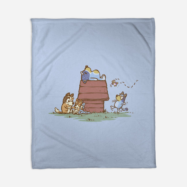 The Lazy Heeler-None-Fleece-Blanket-kg07