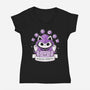 The Dungeon Meowster-Womens-V-Neck-Tee-xMorfina