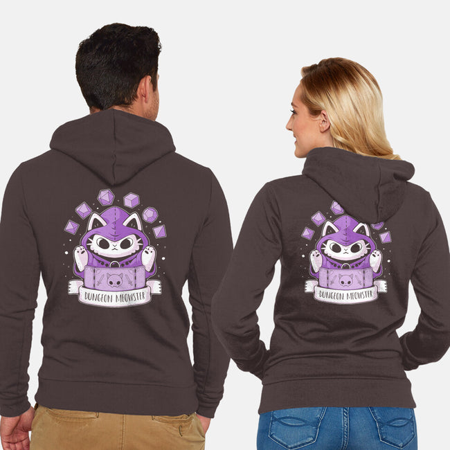 The Dungeon Meowster-Unisex-Zip-Up-Sweatshirt-xMorfina