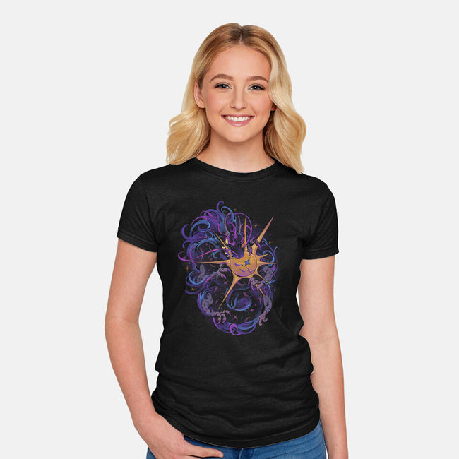 Eclipse Dragon-Womens-Fitted-Tee-ilustrata