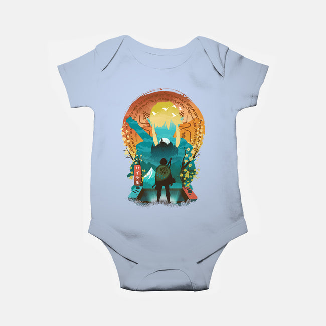 Ukiyo E Hero Landscape-Baby-Basic-Onesie-dandingeroz