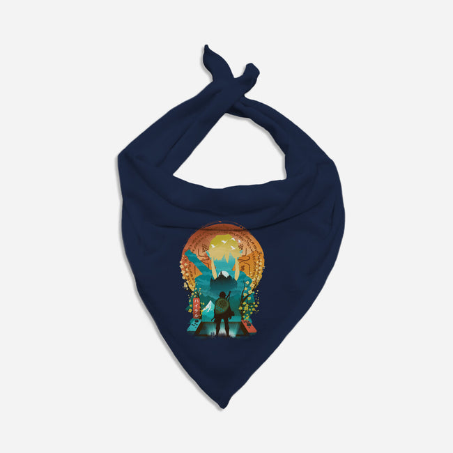 Ukiyo E Hero Landscape-Cat-Bandana-Pet Collar-dandingeroz