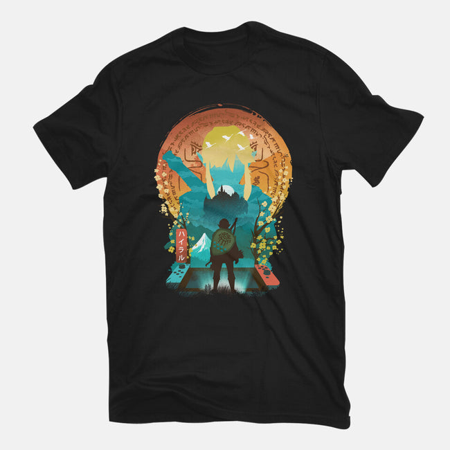 Ukiyo E Hero Landscape-Youth-Basic-Tee-dandingeroz