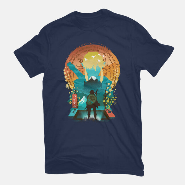 Ukiyo E Hero Landscape-Youth-Basic-Tee-dandingeroz