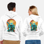 Ukiyo E Hero Landscape-Unisex-Zip-Up-Sweatshirt-dandingeroz