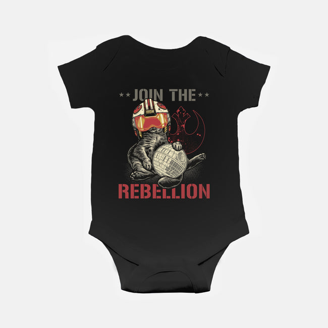 Join The Cat Rebellion-Baby-Basic-Onesie-gorillafamstudio