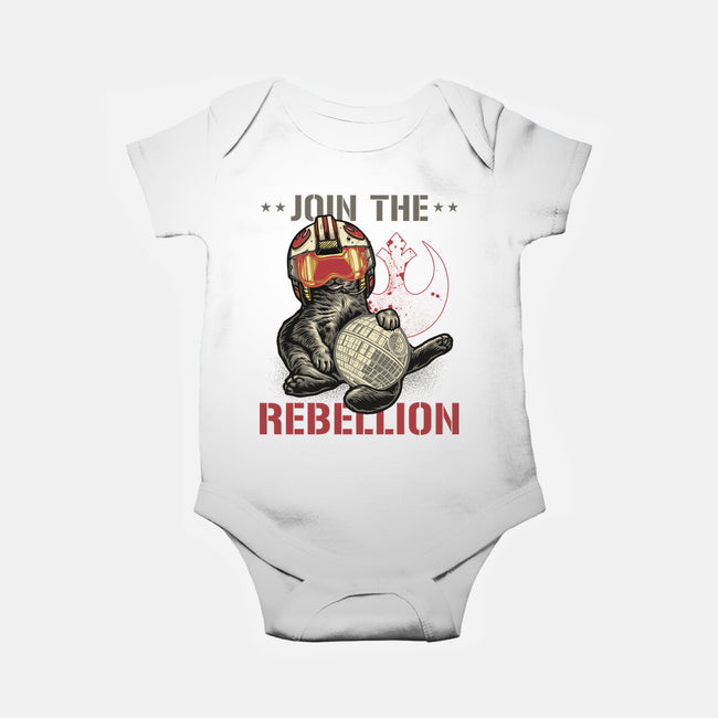 Join The Cat Rebellion-Baby-Basic-Onesie-gorillafamstudio