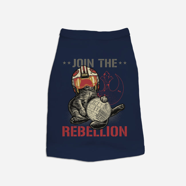 Join The Cat Rebellion-Dog-Basic-Pet Tank-gorillafamstudio