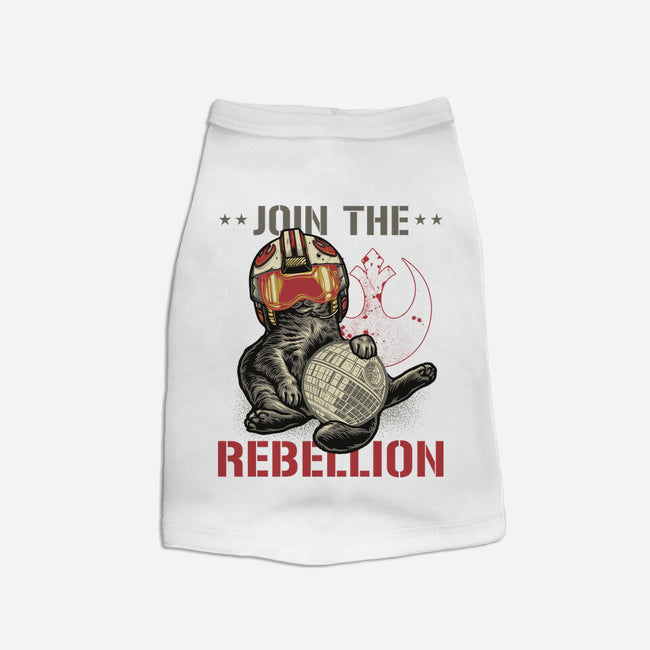 Join The Cat Rebellion-Dog-Basic-Pet Tank-gorillafamstudio