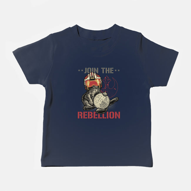 Join The Cat Rebellion-Baby-Basic-Tee-gorillafamstudio