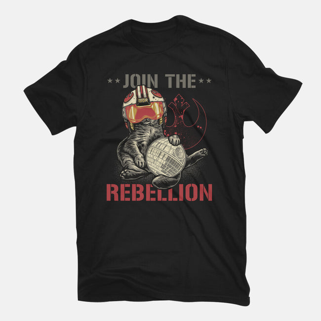 Join The Cat Rebellion-Unisex-Basic-Tee-gorillafamstudio