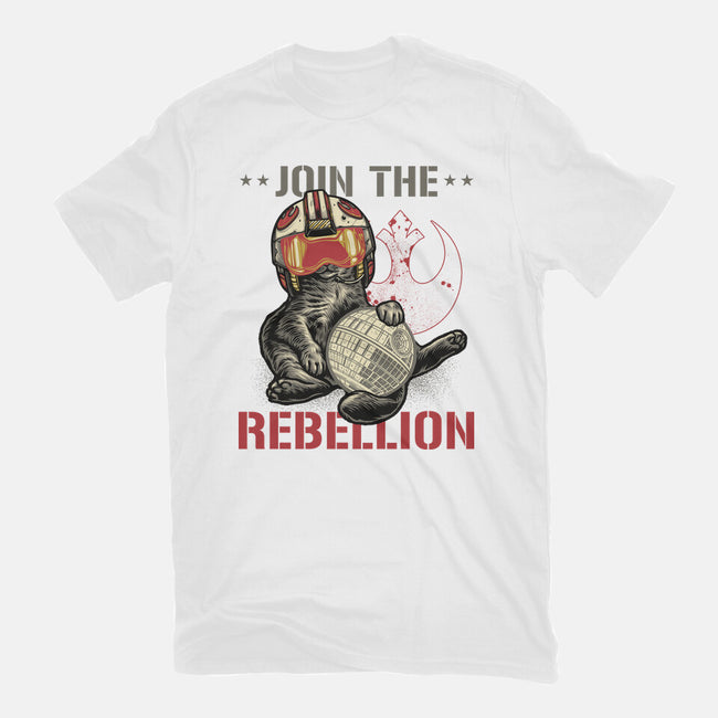 Join The Cat Rebellion-Womens-Basic-Tee-gorillafamstudio