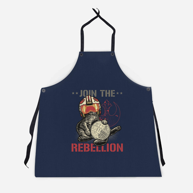 Join The Cat Rebellion-Unisex-Kitchen-Apron-gorillafamstudio