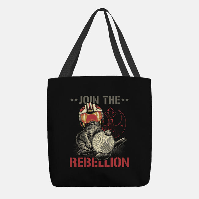 Join The Cat Rebellion-None-Basic Tote-Bag-gorillafamstudio