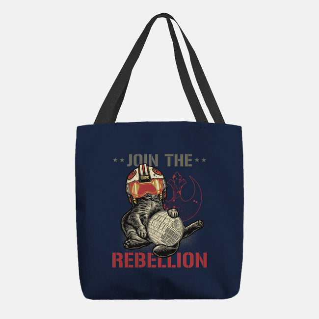 Join The Cat Rebellion-None-Basic Tote-Bag-gorillafamstudio