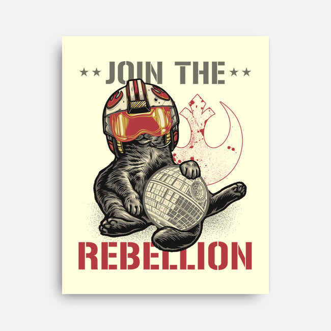 Join The Cat Rebellion-None-Stretched-Canvas-gorillafamstudio