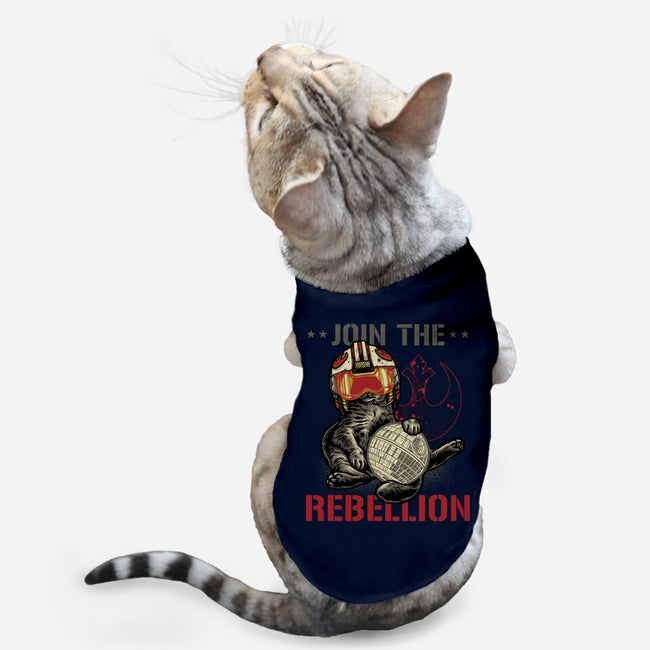 Join The Cat Rebellion-Cat-Basic-Pet Tank-gorillafamstudio