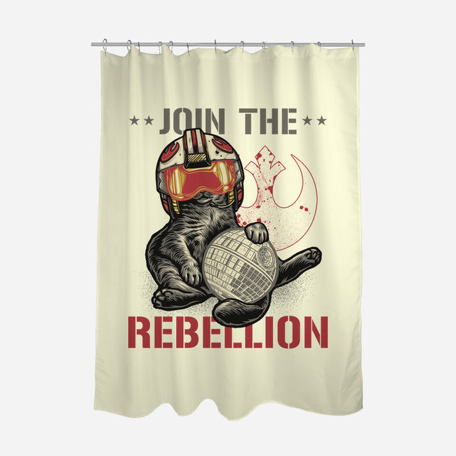 Join The Cat Rebellion-None-Polyester-Shower Curtain-gorillafamstudio