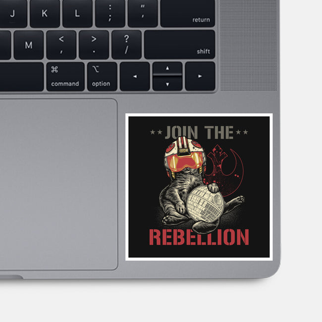 Join The Cat Rebellion-None-Glossy-Sticker-gorillafamstudio