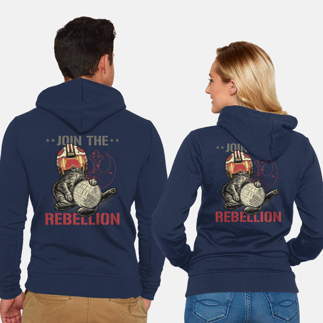 Join The Cat Rebellion-Unisex-Zip-Up-Sweatshirt-gorillafamstudio