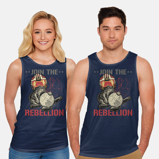 Join The Cat Rebellion-Unisex-Basic-Tank-gorillafamstudio