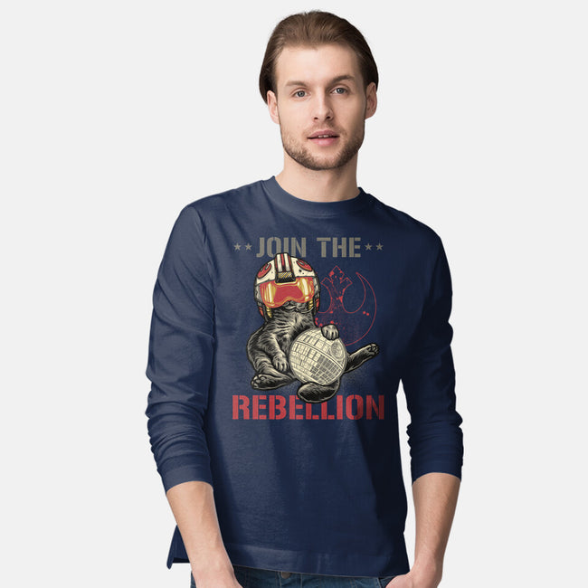 Join The Cat Rebellion-Mens-Long Sleeved-Tee-gorillafamstudio