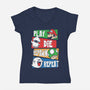 Gamer's Life-Womens-V-Neck-Tee-turborat14