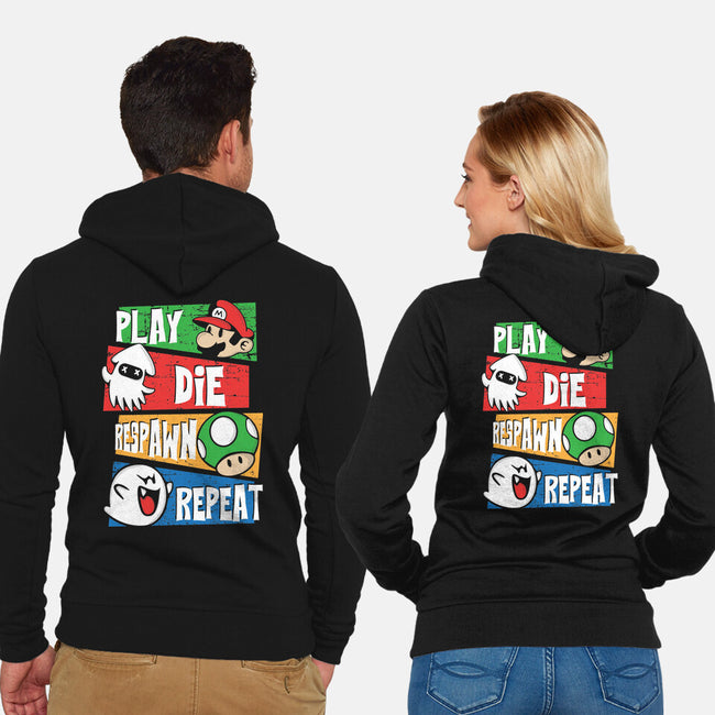 Gamer's Life-Unisex-Zip-Up-Sweatshirt-turborat14